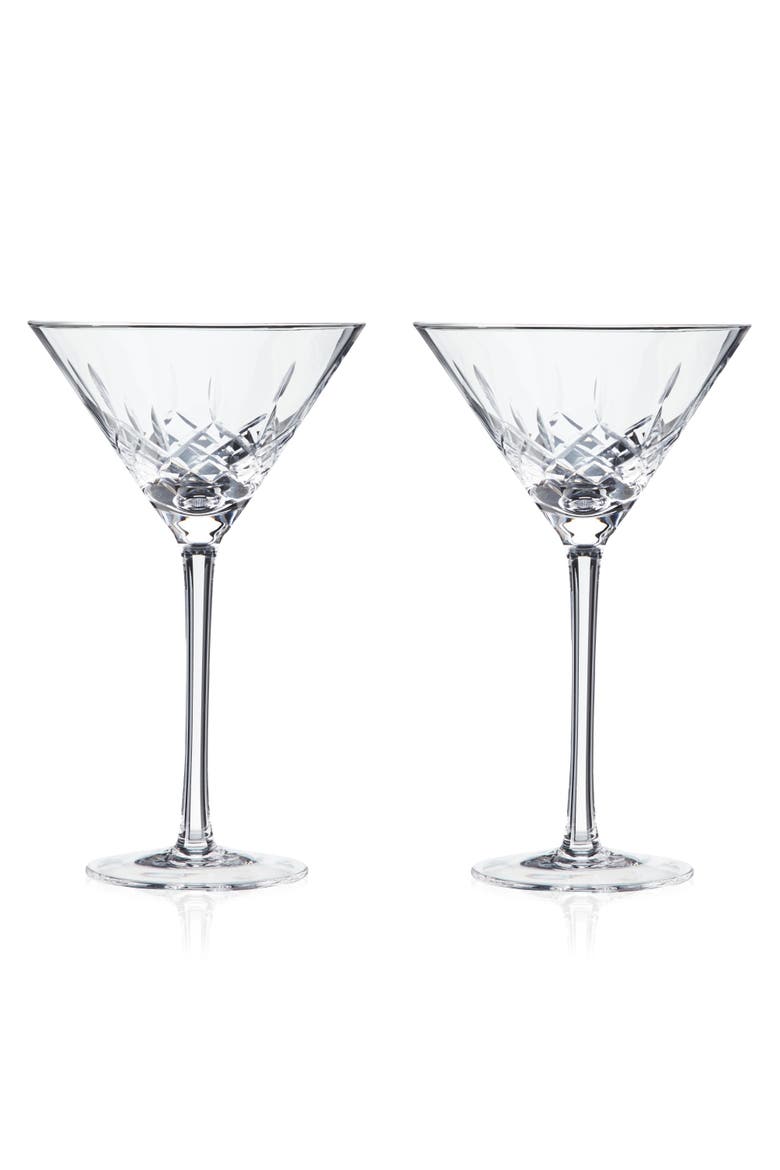 Admiral Crystal Martini Glasses Set of 2, Main, color, CLEAR