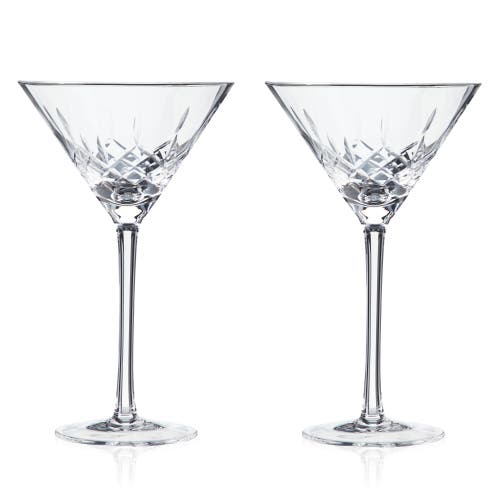 Viski Admiral Crystal Martini Glasses Set Of 2 In Clear