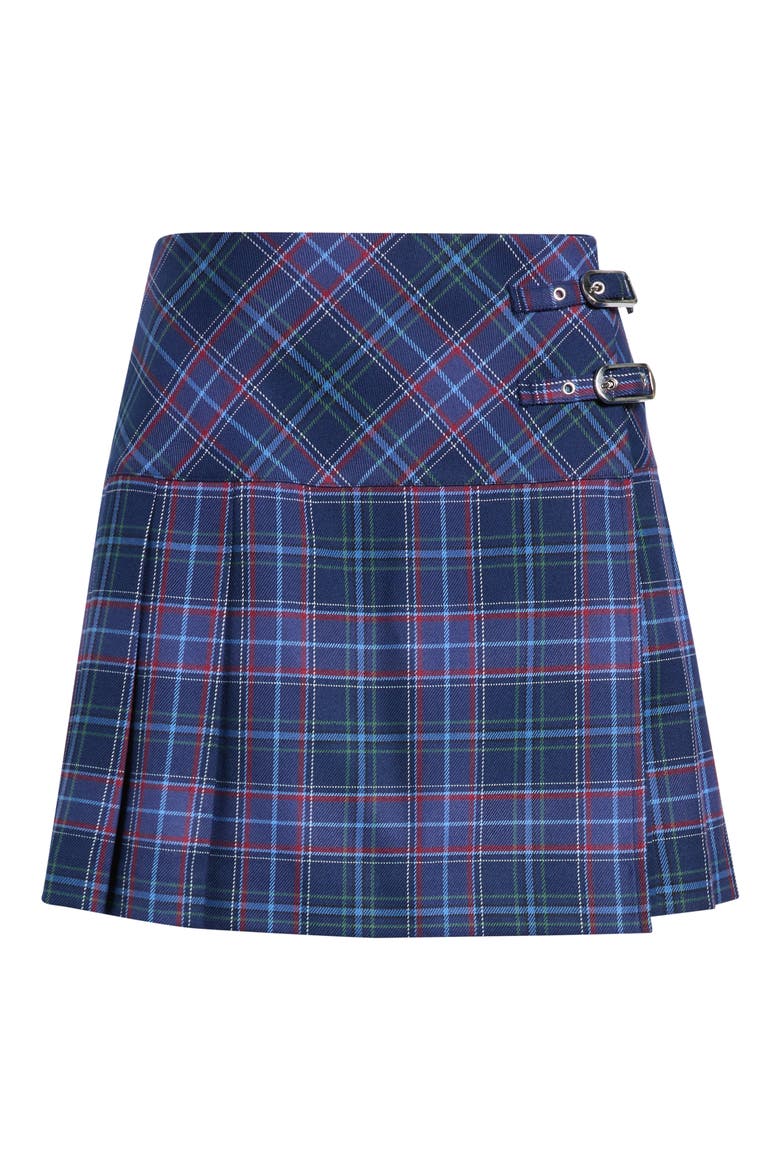 Inola Plaid Pleated Miniskirt, Alternate, color, AUTUMN TARTAN NAVY