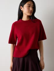 Whistles Wool Short Sleeve Knitted Sweater