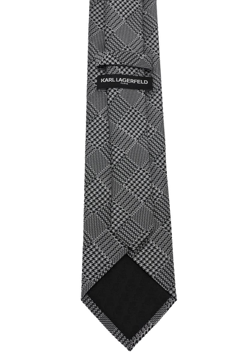 Plaid Print Tie, Alternate, color, BLACK/ CHARCOAL