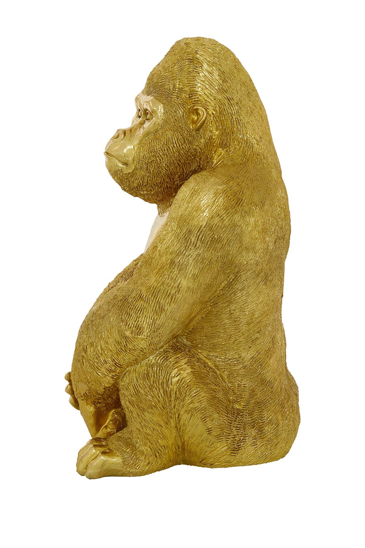 WILLOW ROW Goldtone Traditional Gorilla Sculpture | Nordstromrack