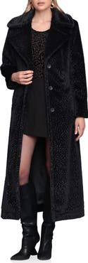Avec Les Filles Faux Shearling Maxi Coat