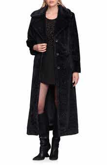 Avec Les Filles Faux Shearling Maxi Coat