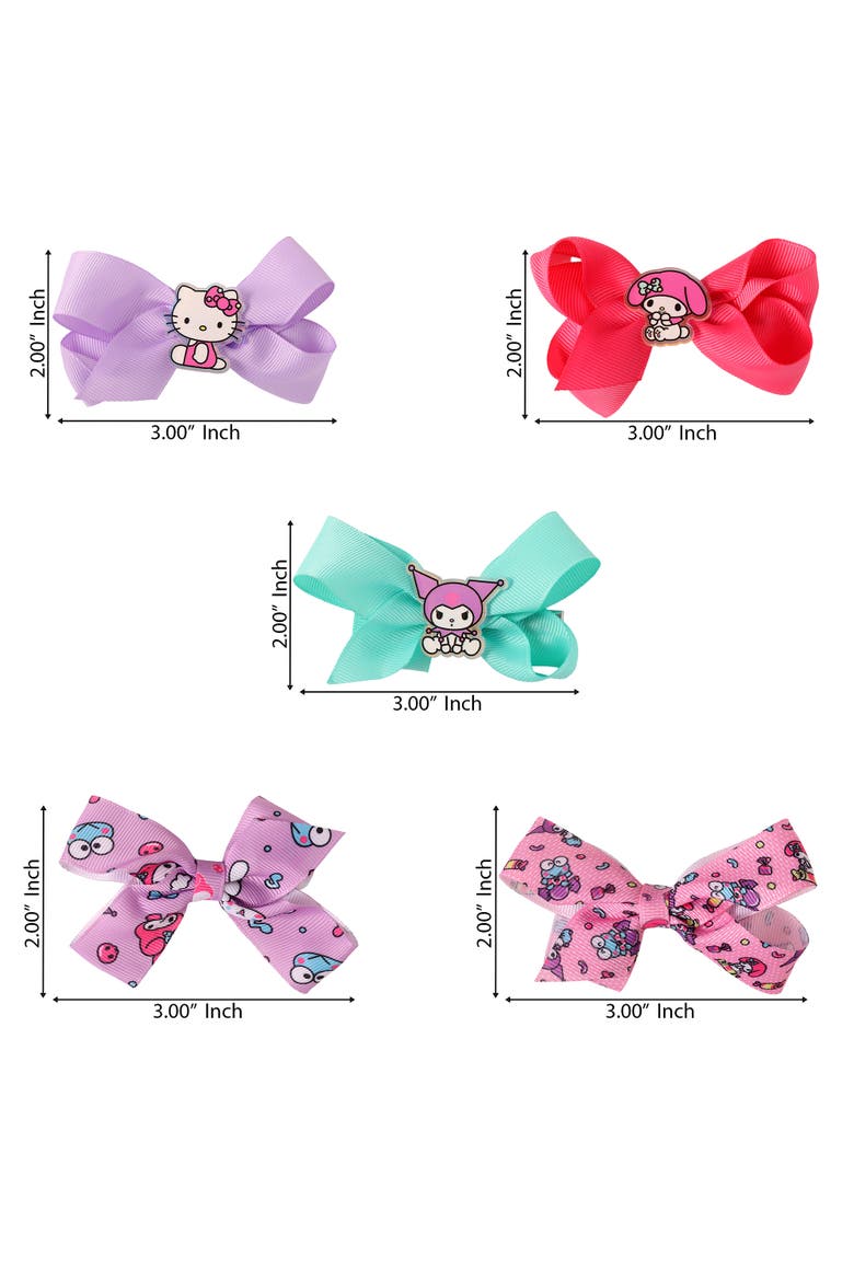 and Friends Hair Bow Clips 10-Piece Official License, Alternate, color, Purple