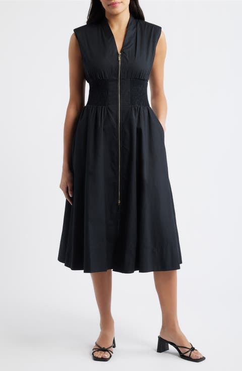 Sleeveless Cotton Midi Dress