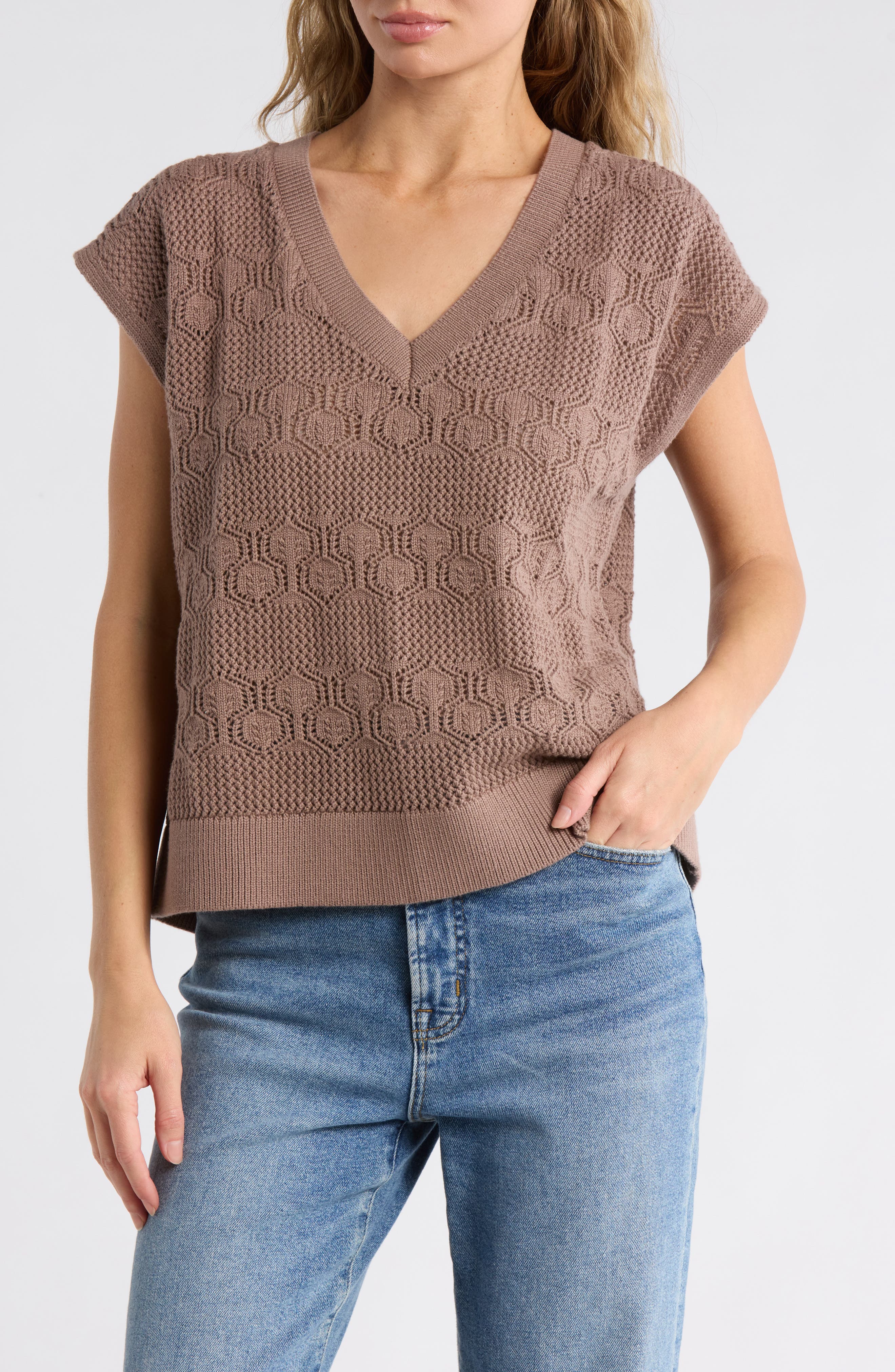 Splendid Honore Short Sleeve Sweater