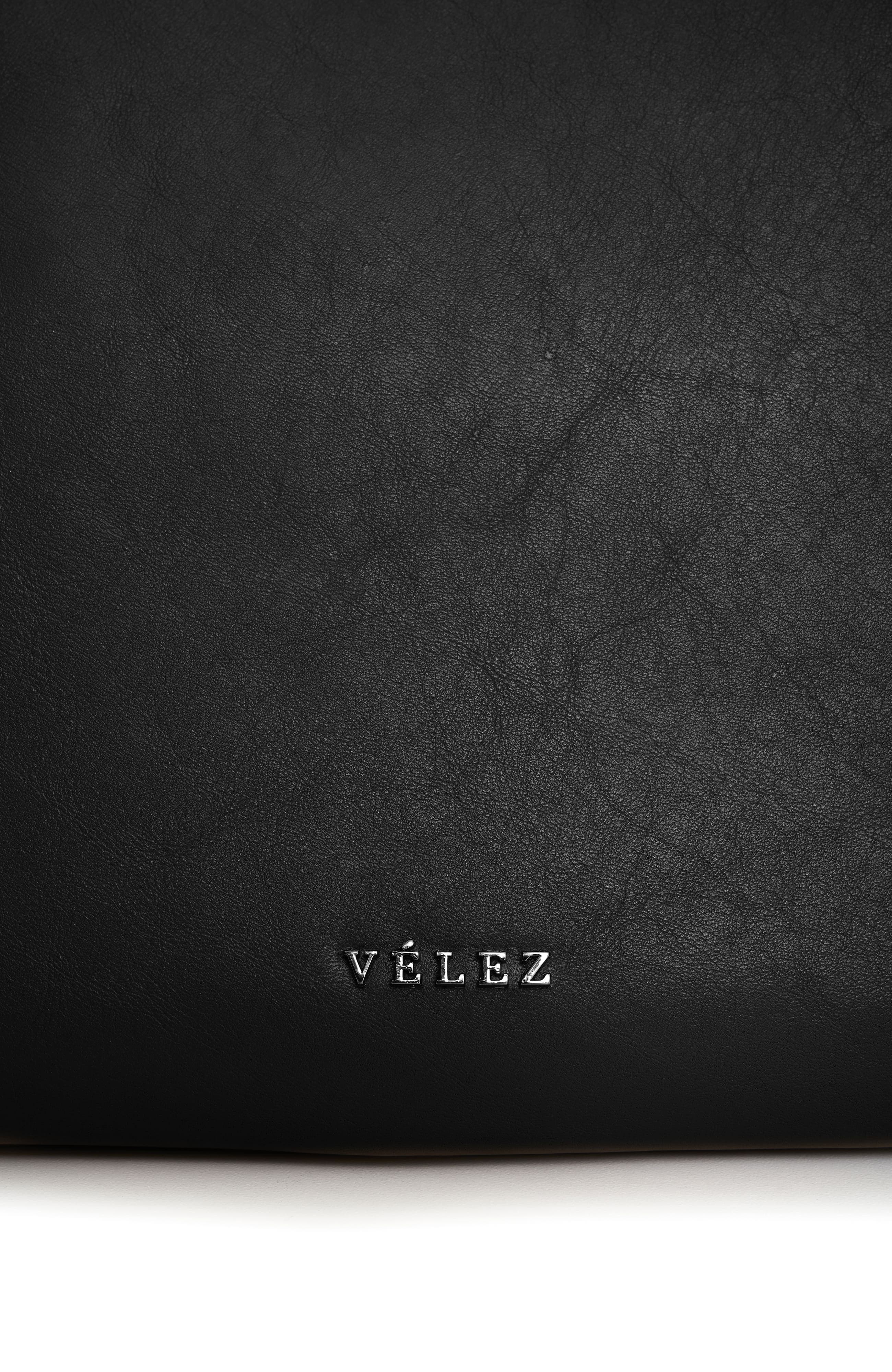 Velez Leather Tote Bag, Alternate, color, Black