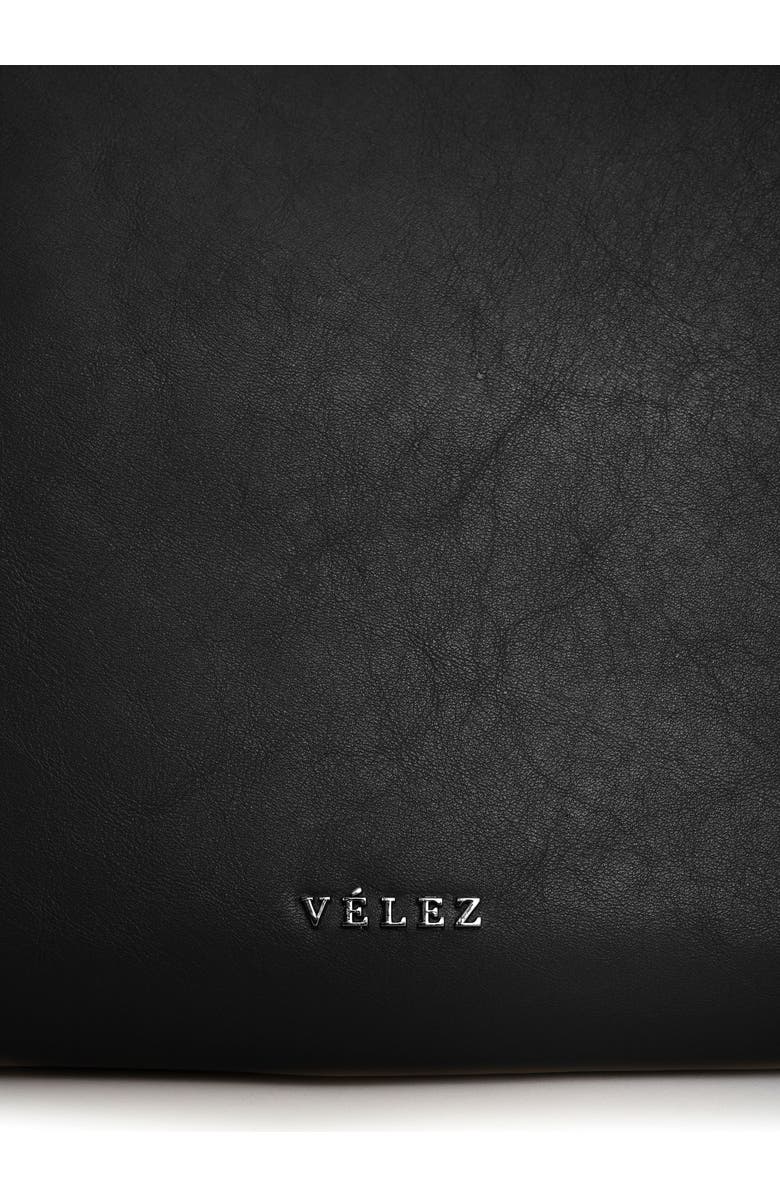 Velez Leather Tote Bag, Alternate, color, Black