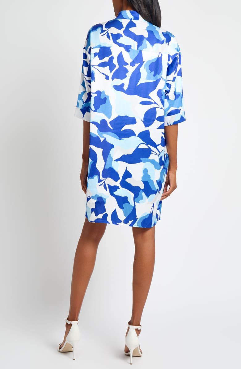 Ming Wang Floral Print Crêpe de Chine Dress, Alternate, color,