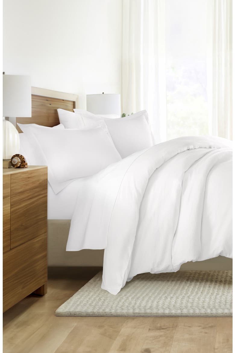 Vintage Washed Cotton Duvet Cover & Sham Set, Alternate, color, WHITE