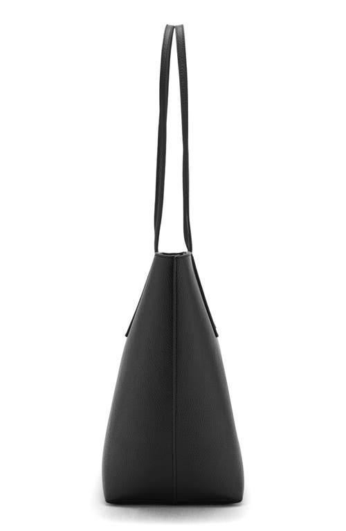 Mango Double Handle Shopper Tote In Black