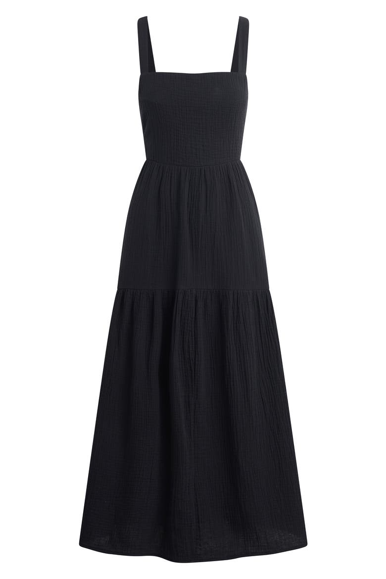 The Go-To Cotton Dress, Alternate, color, BLACK