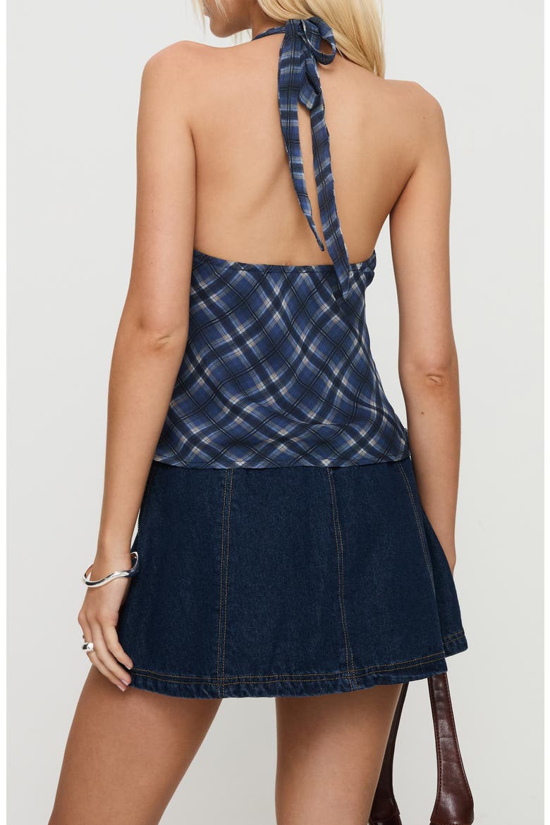 Amalthea Plaid Halter Top, Alternate, color, BLUE
