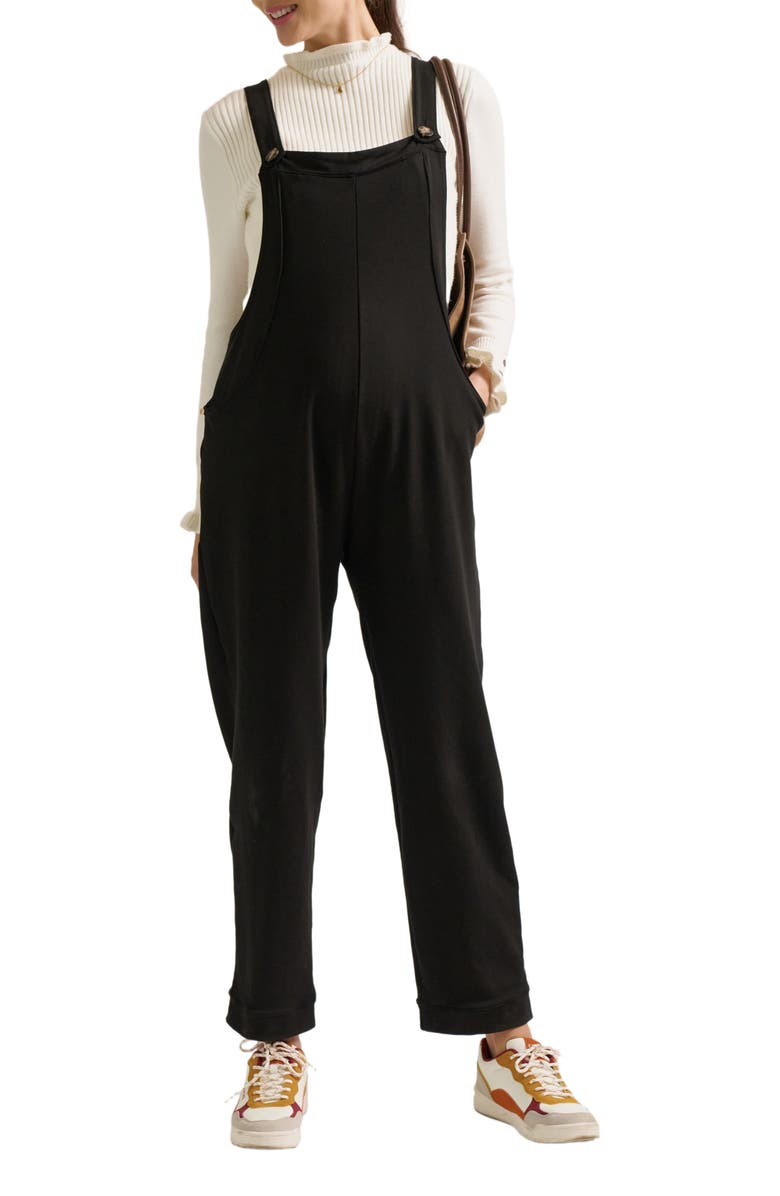 Cache Coeur Audrey Maternity & Nursing Overalls, Alternate, color, Black