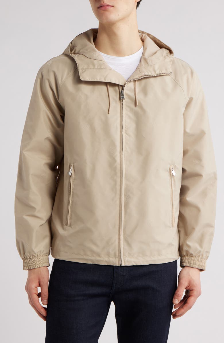 BOSS Clouds Hooded Water Repellent Jacket, Alternate, color, Light Beige