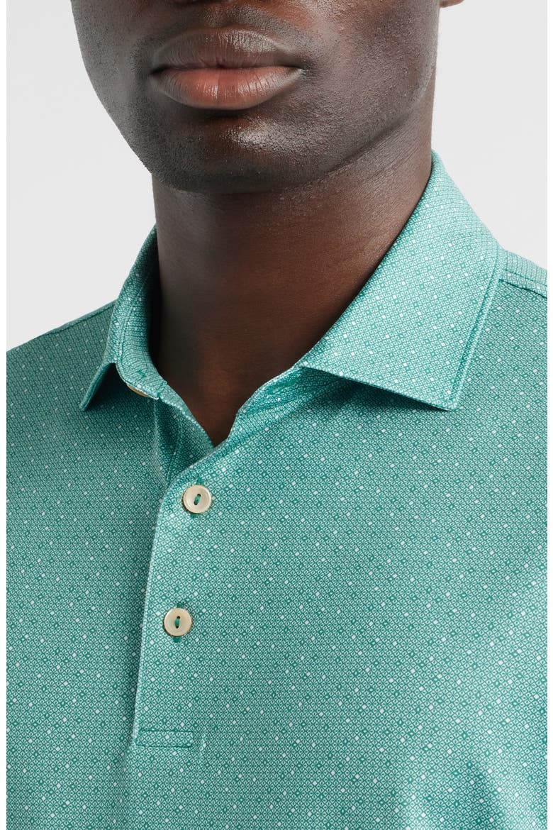 Dashwood Microprint Performance Jersey Polo, Alternate, color, SNOW PEA