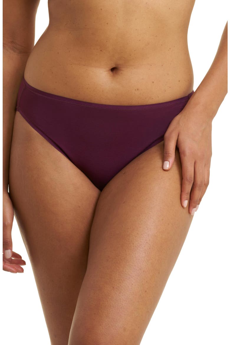 Bliss Bare Cotton Bikini 3-Pack, Alternate, color, Pinot Noir/Sky Grn/Mad Magenta