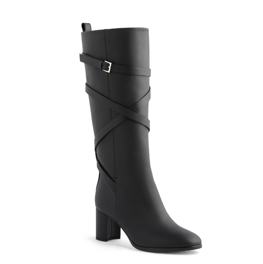 Linda Strappy Boot, Alternate, color, Black Nappa