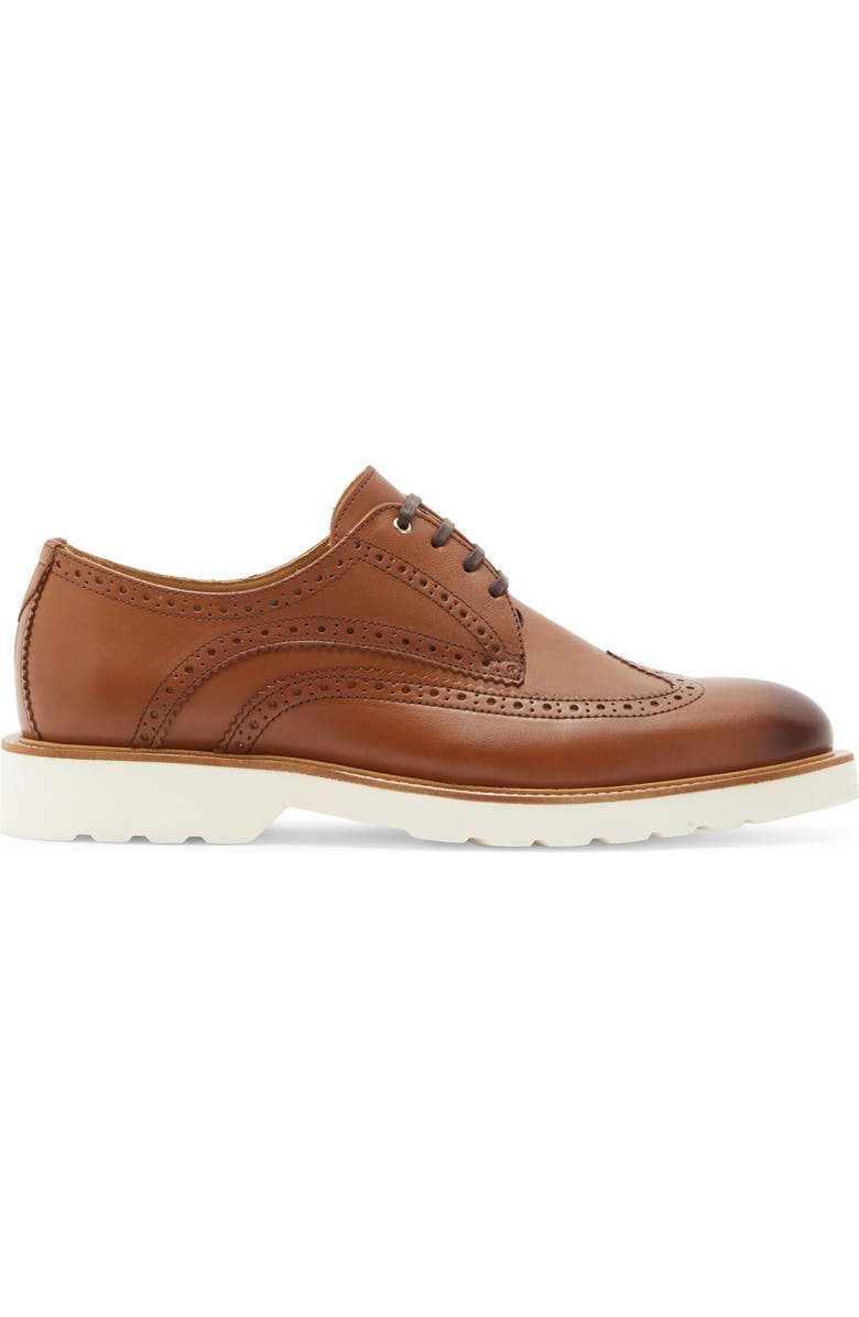 Kurt Geiger London Bank Brogued Wingtip Derby, Alternate, color, Tan