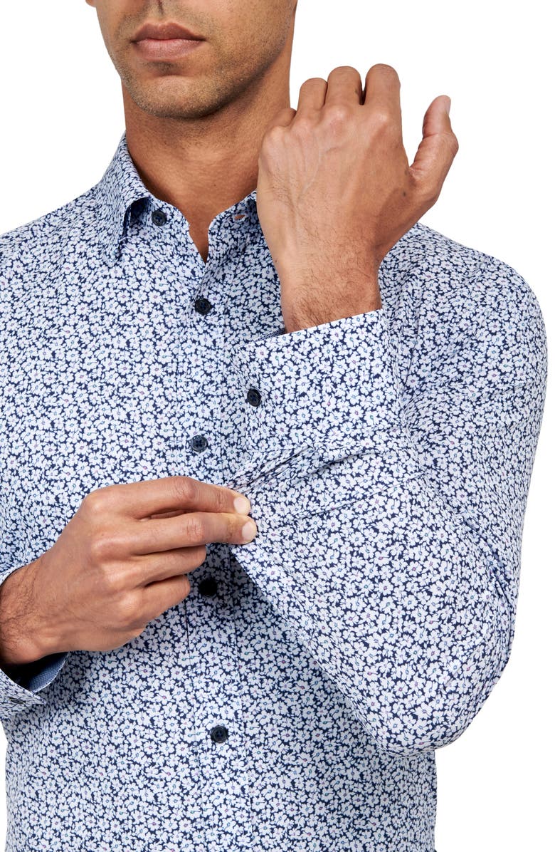 W.R.K Slim Fit Floral Stretch Performance Dress Shirt, Alternate, color,