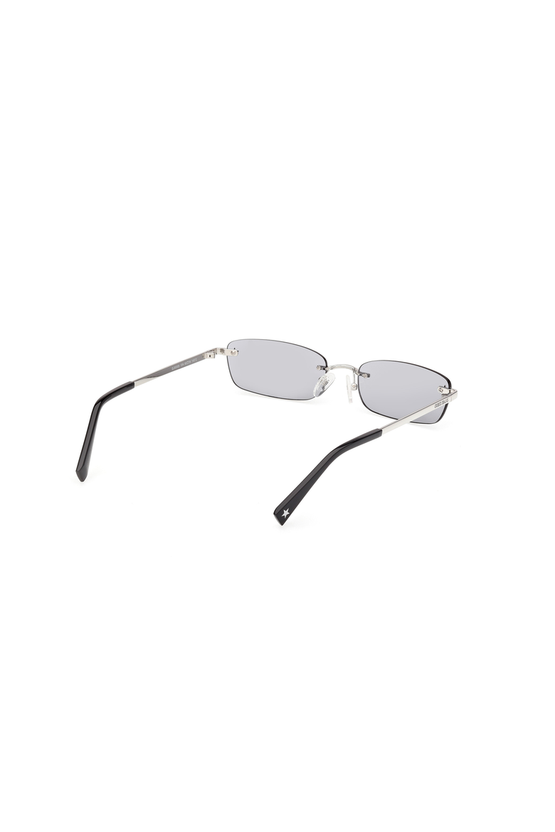 Rimless Rectangular Sunglasses, Alternate, color, Light Nickeltin / Smoke