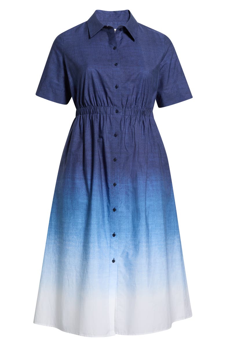 Anne Klein Short Sleeve Shirtdress, Alternate, color, Distant Mountain Multi