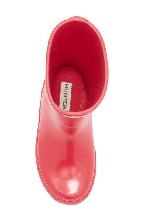 Hunter Kids' First Gloss Waterproof Rain Boot In Red