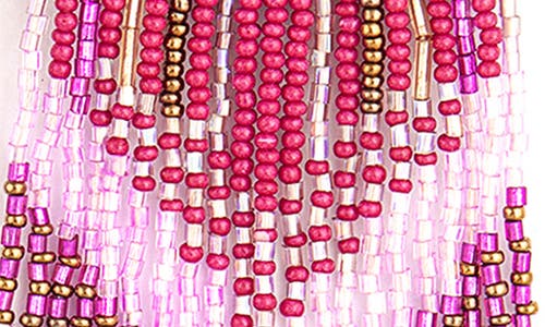 Deepa Gurnani Ishani Beaded Drop Earrings In Pink