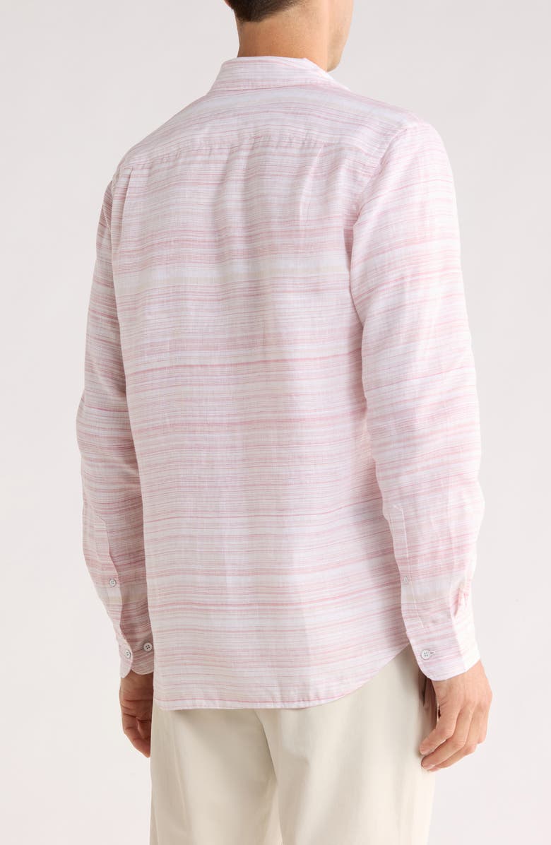 Rodd & Gunn Cape Wanbrow Cotton & Linen Button-Up Shirt, Alternate, color, Burgundy