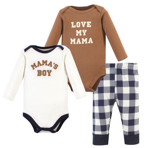 Coordinated 3-Piece Outfit with Long-Sleeve Bodysuit & Pants