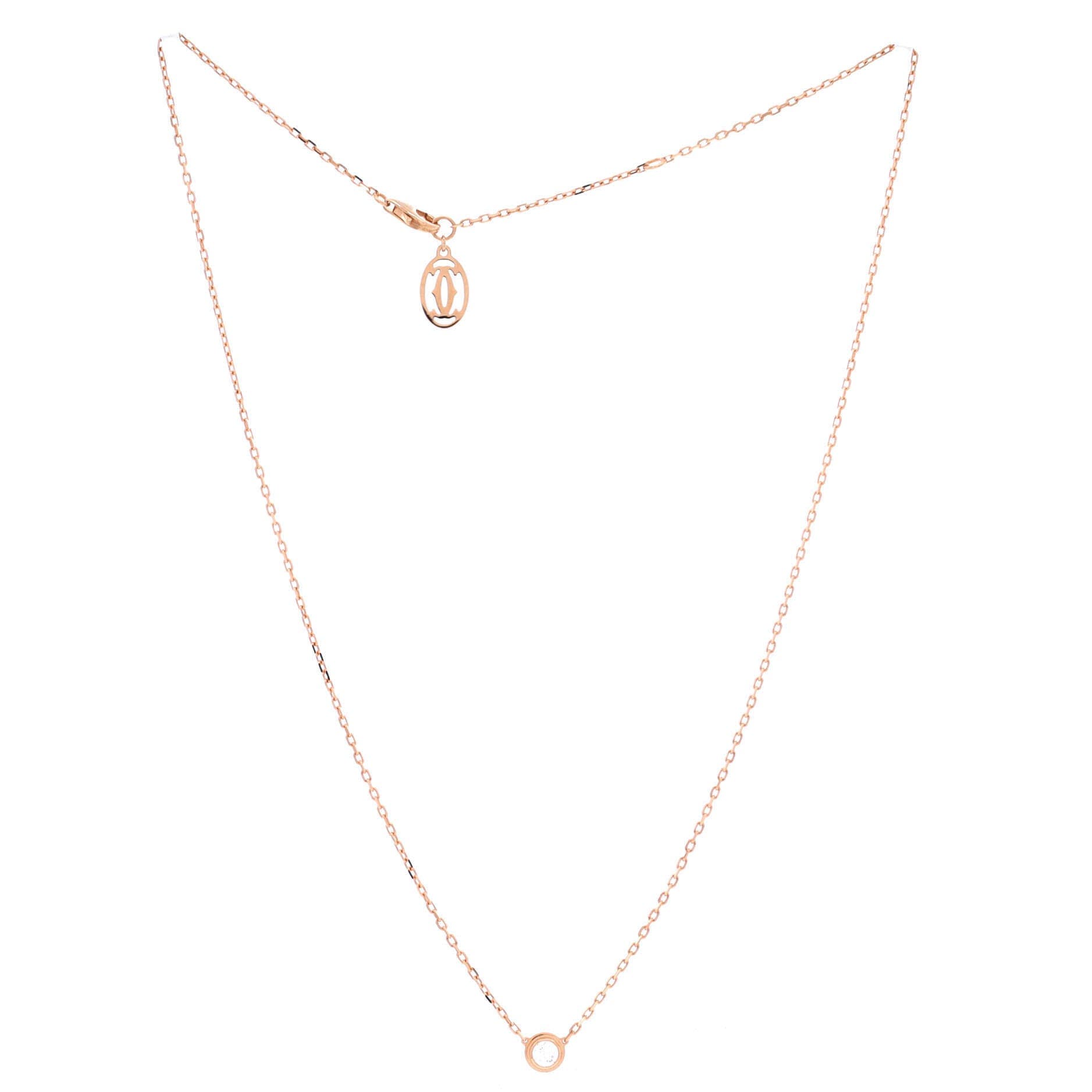 Cartier D'Amour Pendant Necklace 18K Rose Gold with Diamond Large, Alternate, color, Metallic Gold