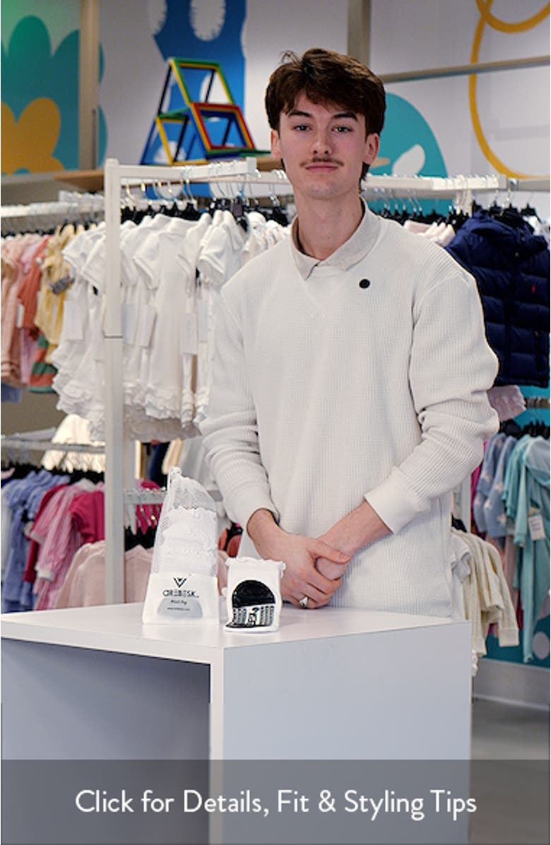 Triple Ruffle Gripper Crew Socks, sales video thumbnail