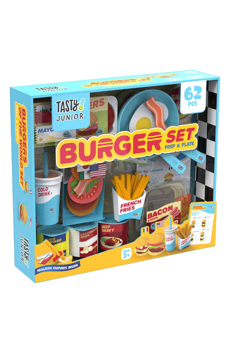 Tasty Junior Prep 'N' Plate Burger Playset, Alternate, color, Blue