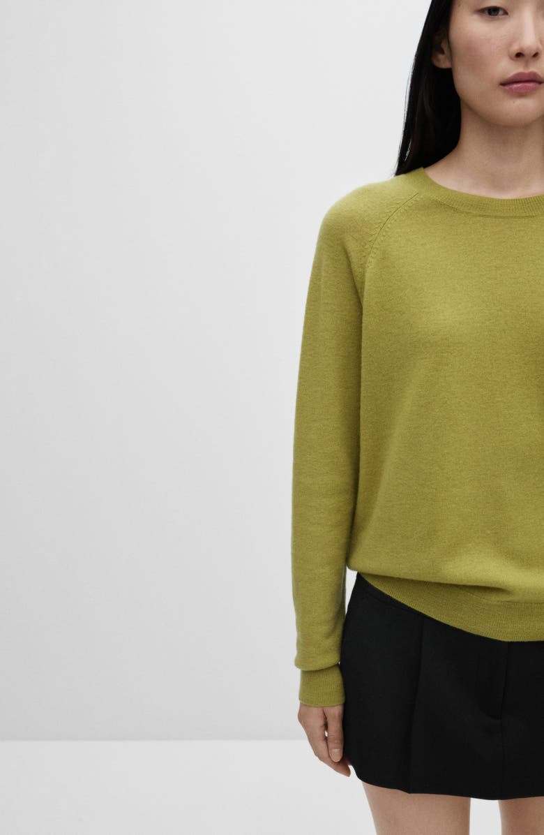 MANGO Wool Sweater, Alternate, color, Green