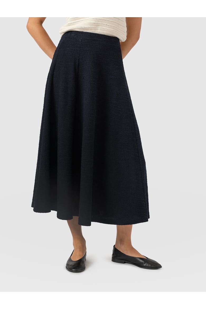 Neve Fit & Flare Skirt, Alternate, color, Navy Boucle