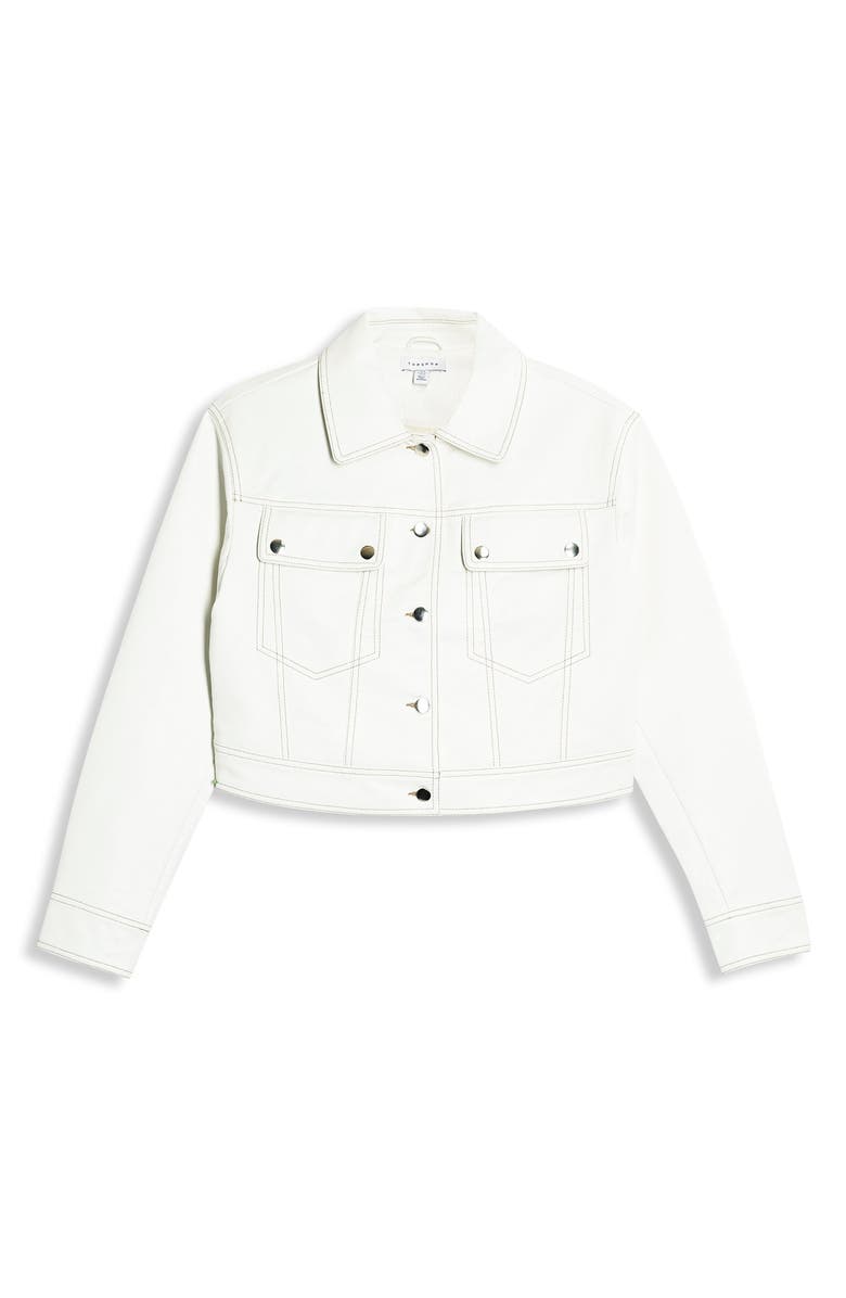 Topshop Western Faux Leather Jacket, Alternate, color, 