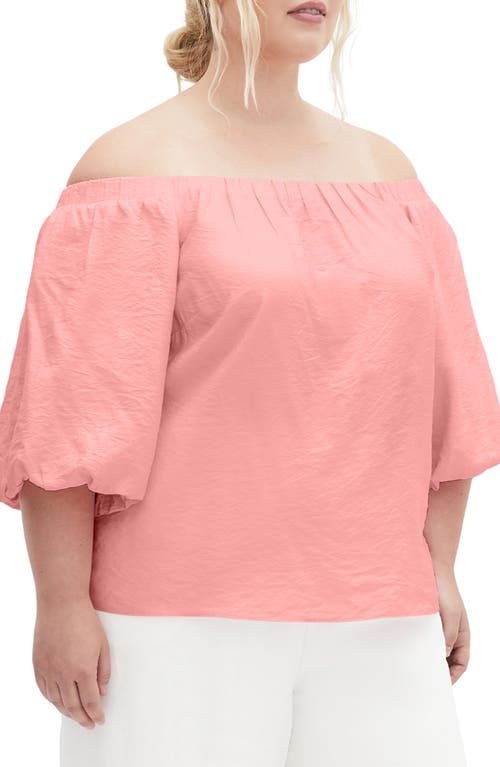 City Chic Have Off The Shoulder Top In Pout