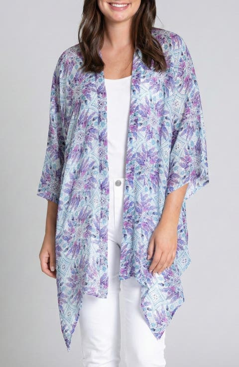 Floral Open Front Jacket