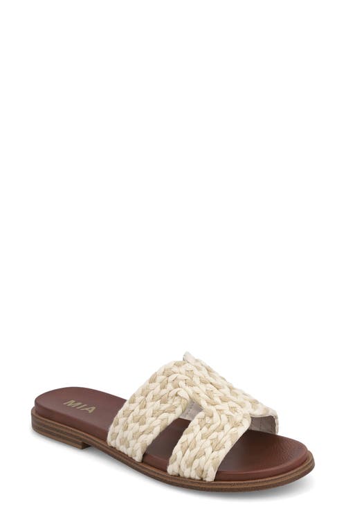 Mia Poet Slide Sandal In Natural/ivory