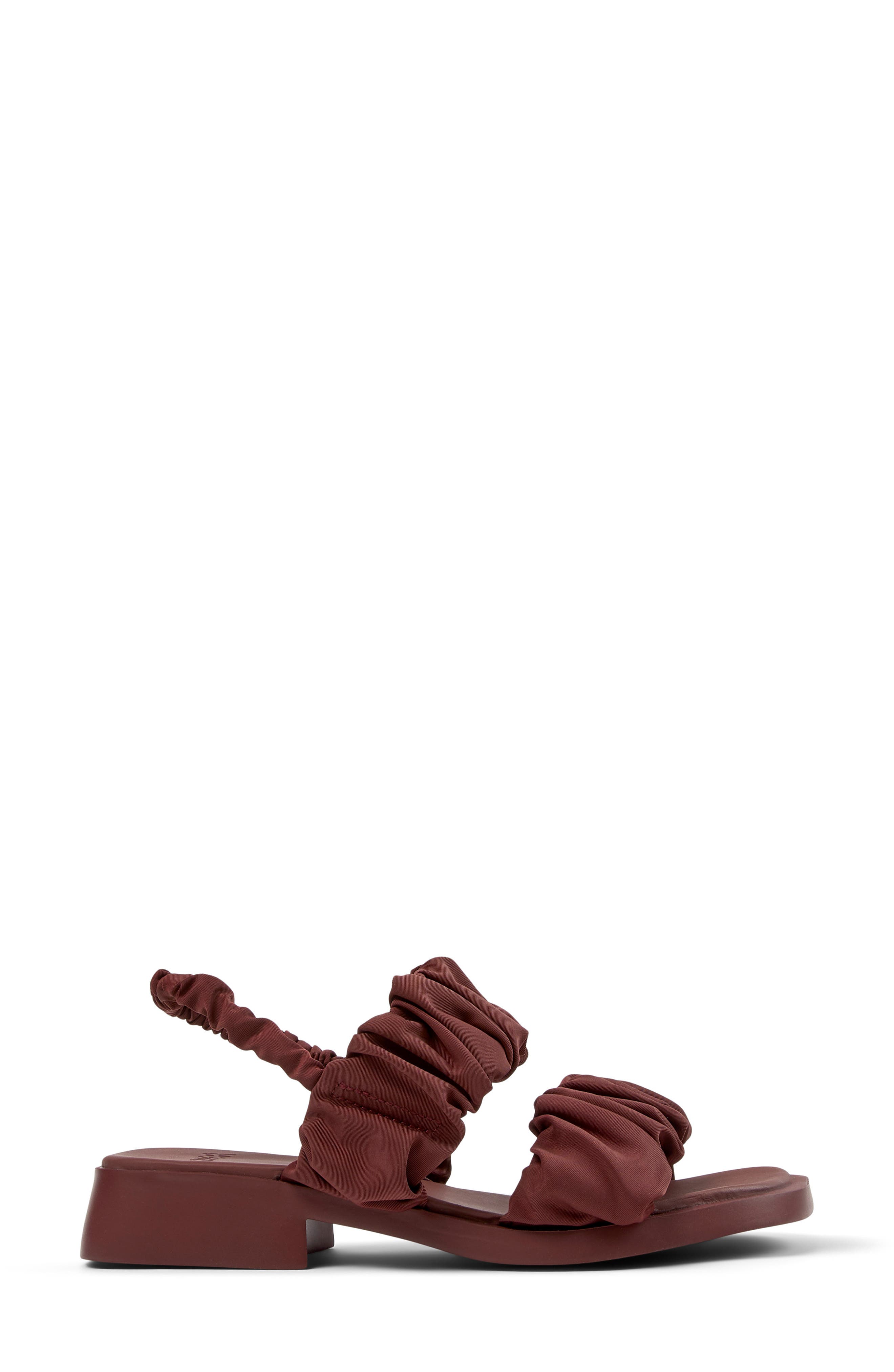 Dana Ruched Slingback Sandal, Alternate, color, BURGUNDY