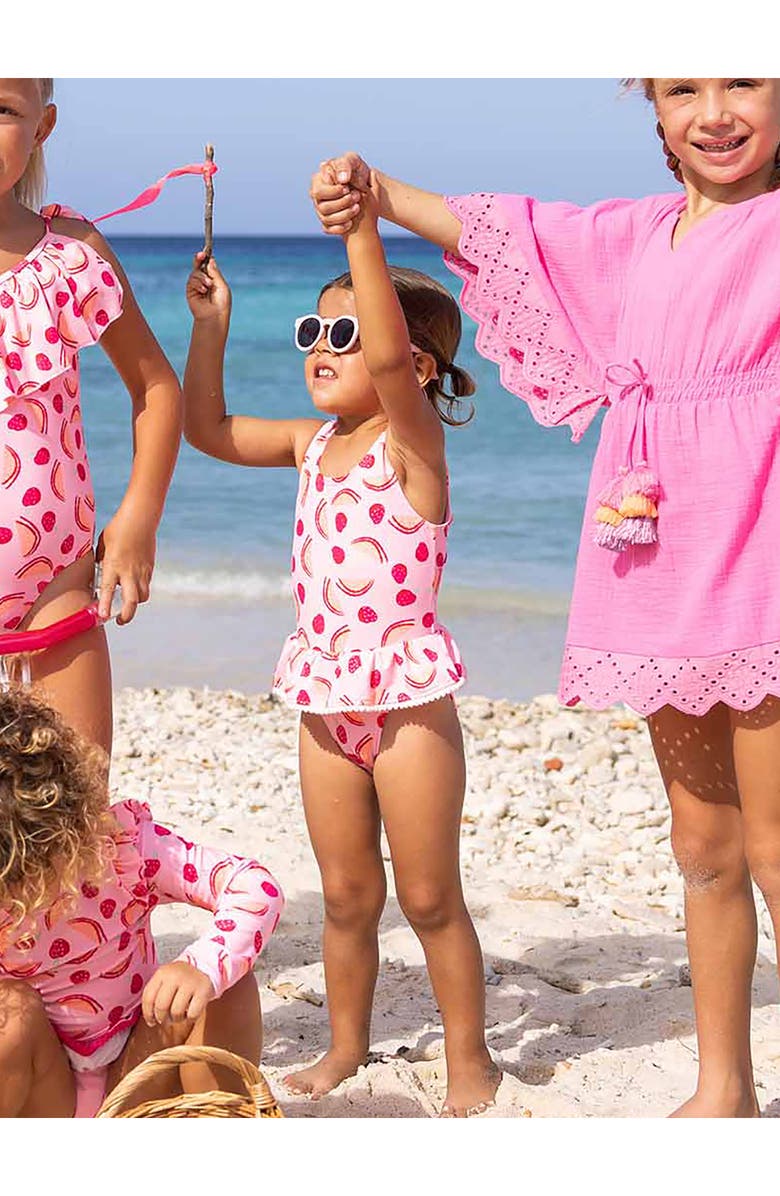 Snapper Rock Berry Sweet Skirted One-Piece Swimsuit, Alternate, color, Pink