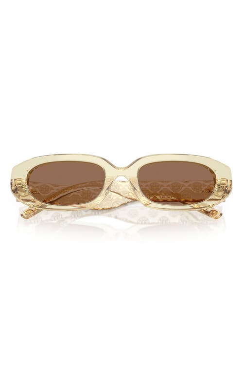Tory Burch 52mm Rectangular Sunglasses In Yellow