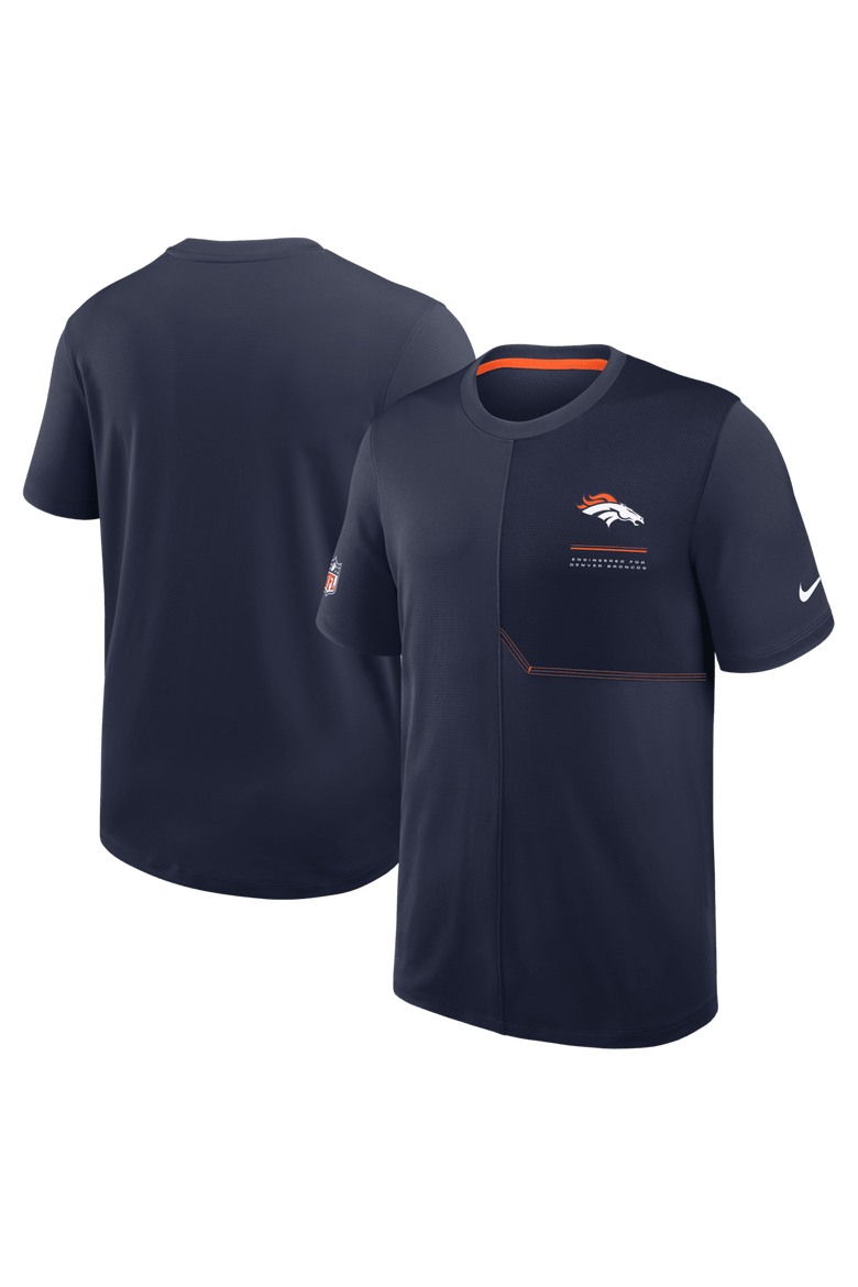 Men's Nike  Navy Denver Broncos Sideline UV Dri-FIT Coaches Shirt, Main, color, Navy