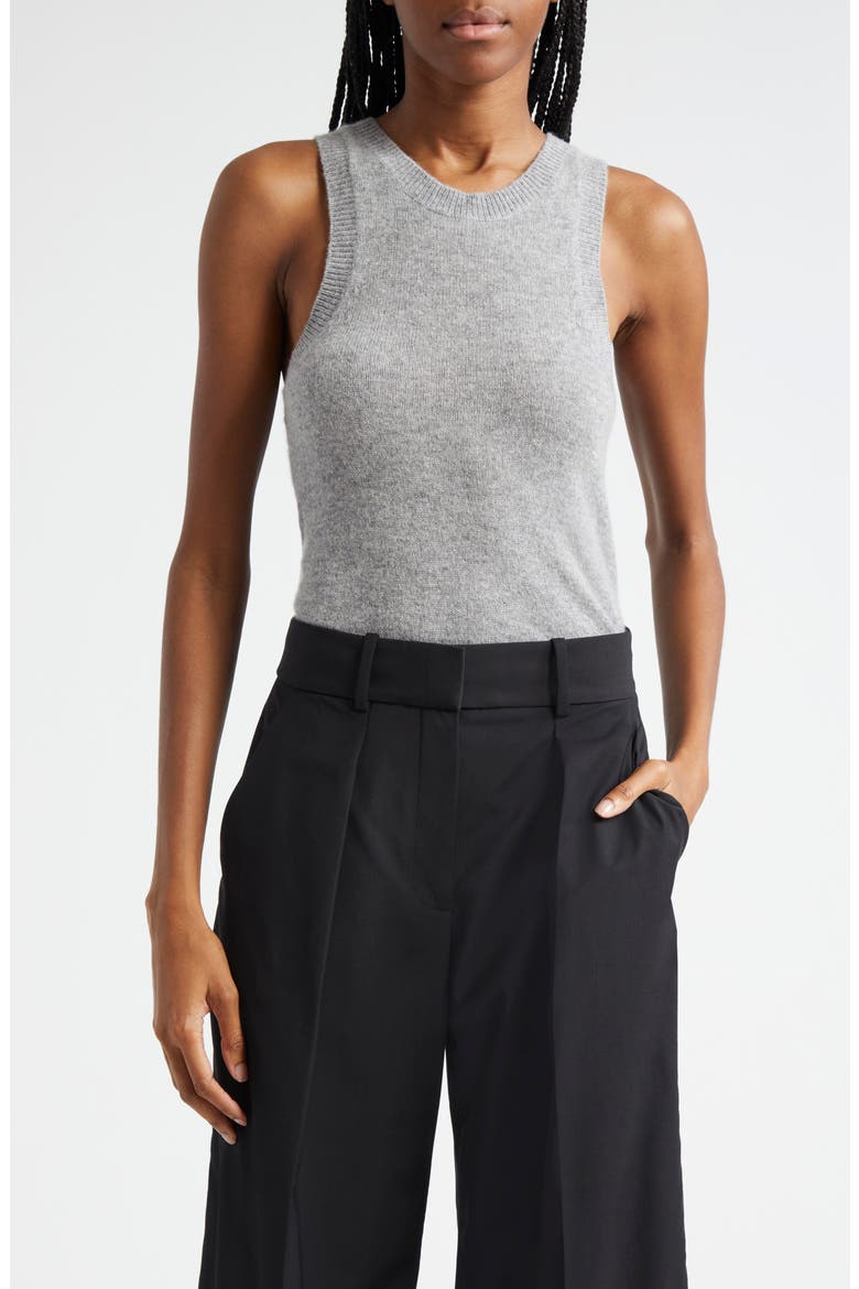 Jerrel Cashmere Tank, Main, color, HEATHER GREY