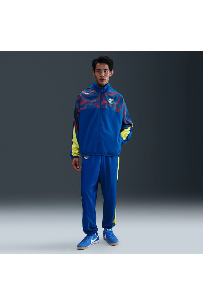 Men's Nike Blue Barcelona Special Edition Street Woven Full-Zip Jacket, Alternate, color, Blue
