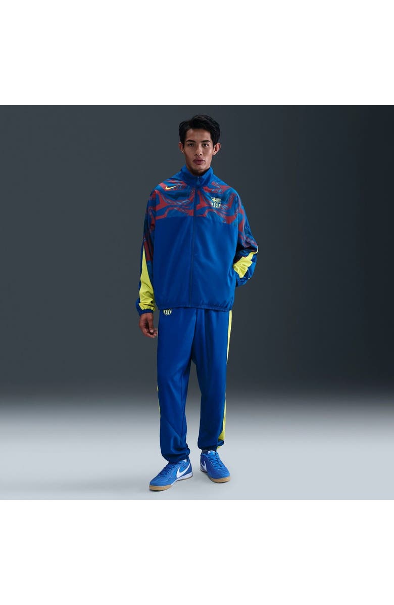 Nike Men
s Nike Blue Barcelona Special Edition Street Woven Full-Zip Jacket, Alternate, color, Blue