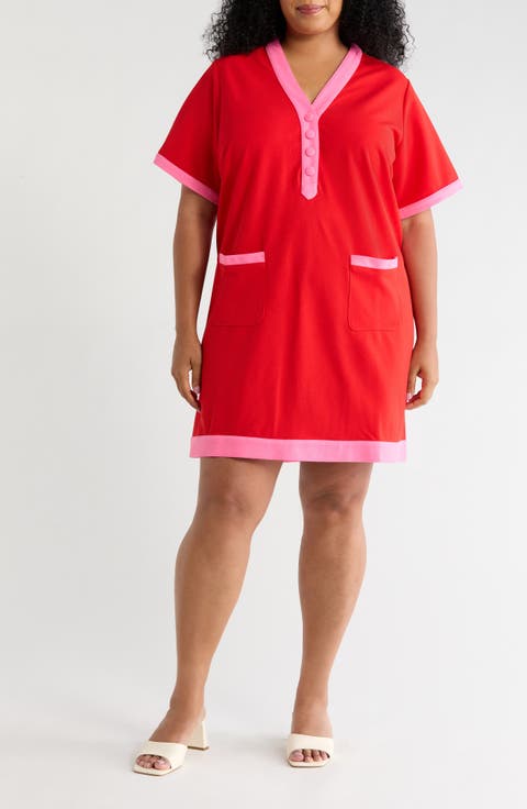 Durmela Contrast Shift Minidress