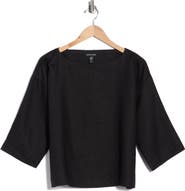 Eileen Fisher Bateau Neck Box Top