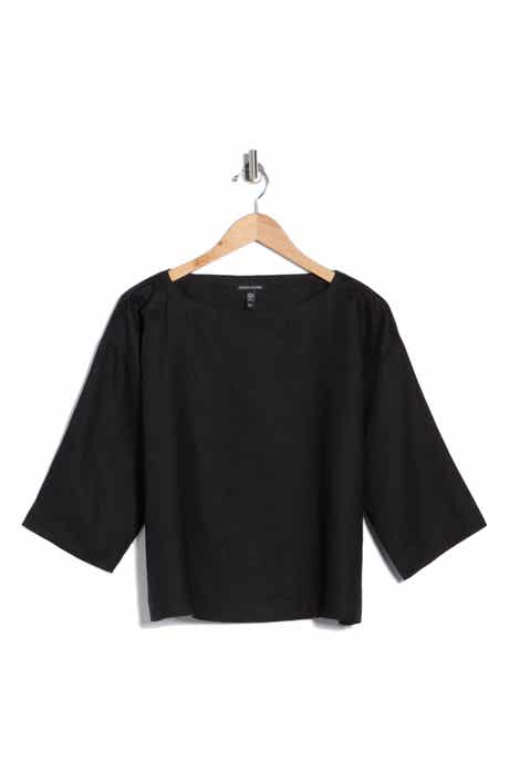 Eileen Fisher Bateau Neck Box Top